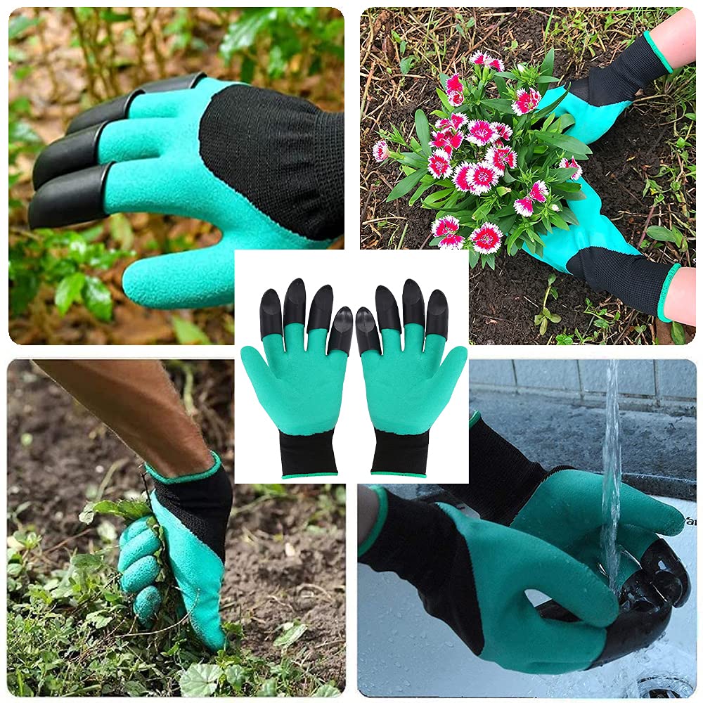 Guantes de jardinera con garras para excavar