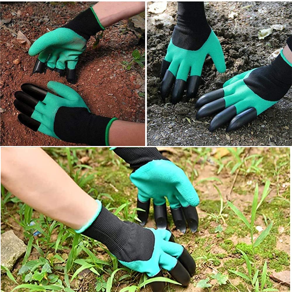 Guantes de jardinera con garras para excavar