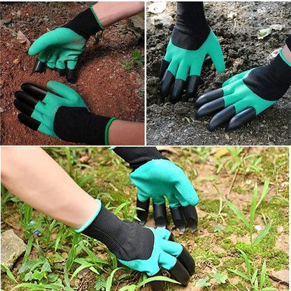 Guantes de jardinera con garras para excavar