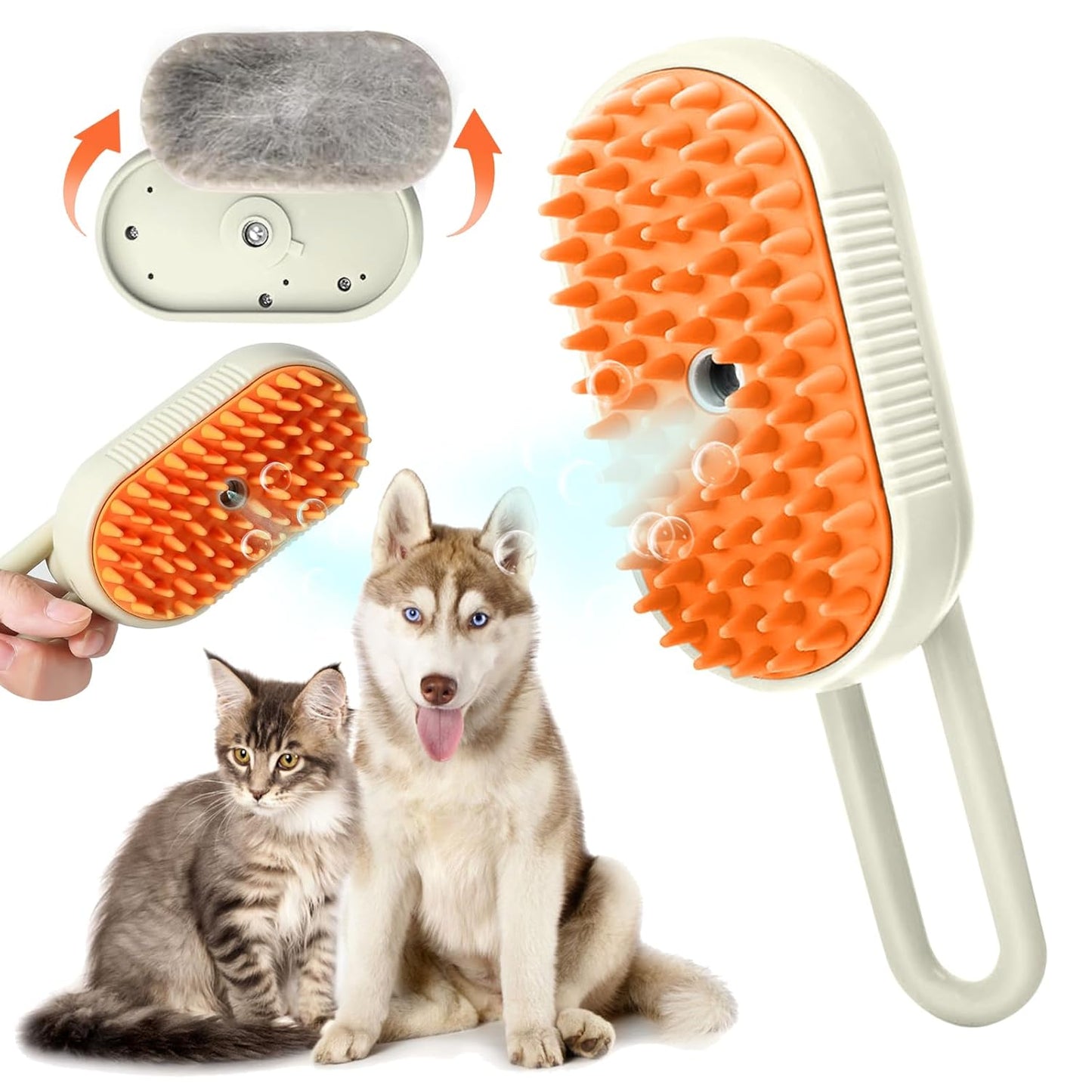 PetBrush Cepillo vapor relajante para perros y gatos