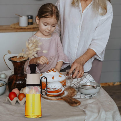 Botella dosificadora de aceite 2 en 1 con cepillo