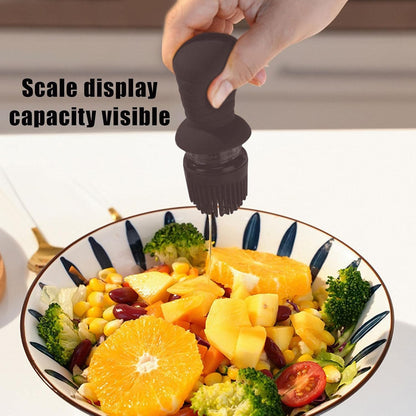 Botella dosificadora de aceite 2 en 1 con cepillo