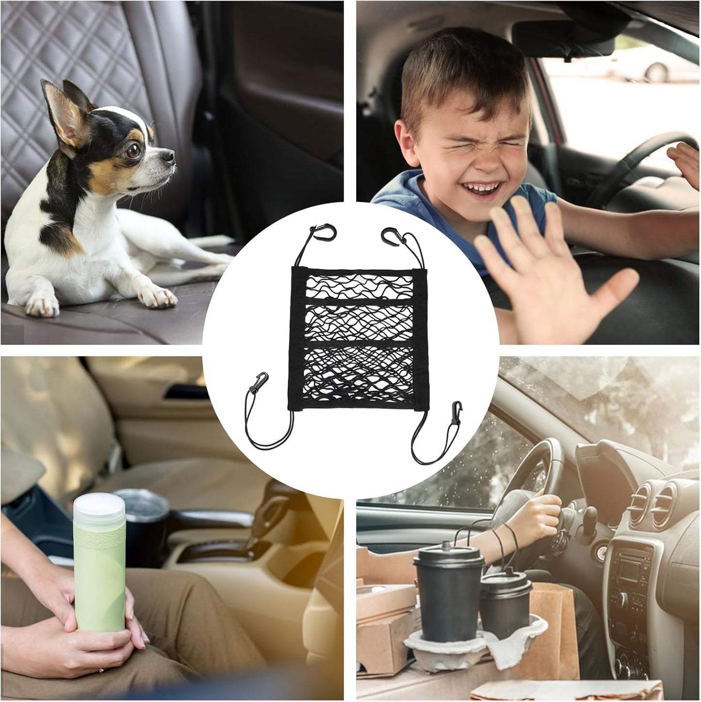 Procar Bolsa de malla elástica universal para automóvil (tres capas)