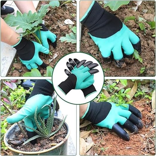 Guantes de jardinera con garras para excavar