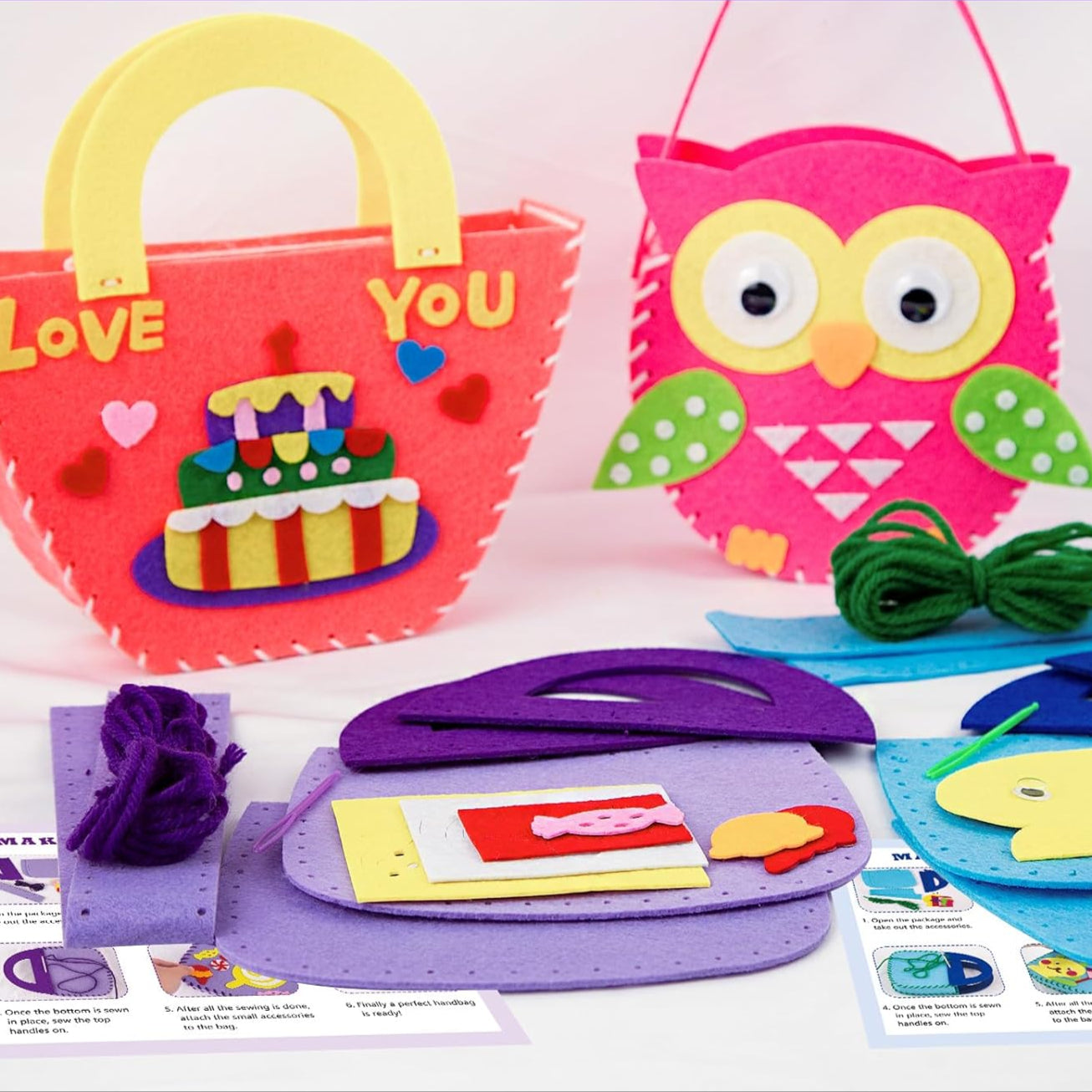 Kit de costura para niños (8 diseños incluidos)