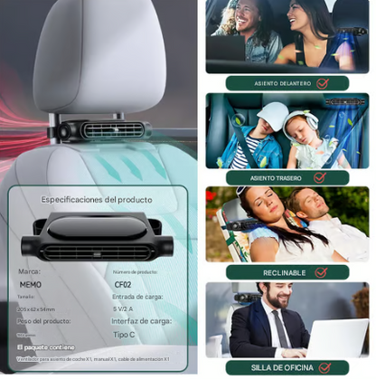 Ventilador para asiento de carros❄️