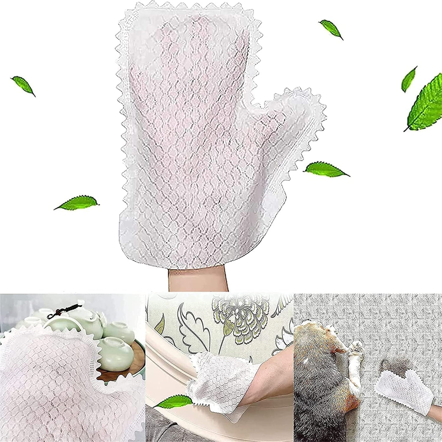HomeClean - Kit de 10 Guantes para quitar el polvo lavables y multiusos
