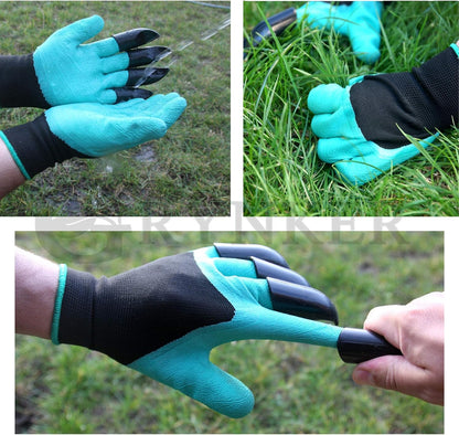 Guantes de jardinera con garras para excavar