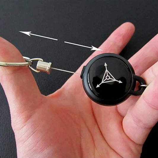 Paquete de 2 llaveros de cuerda de alambre retractiles