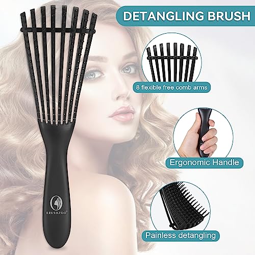 Cepillo desenredante original  Superbrush , fácil para uso húmedo o seco, ideal para todo tipo de cabello, largo y grueso rizado