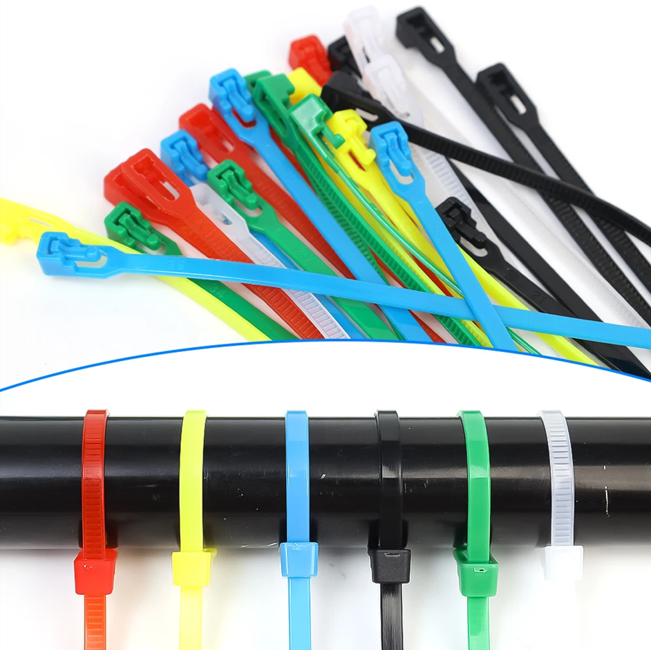 Hometik - 100pcs Amarras reutilizables de nailon