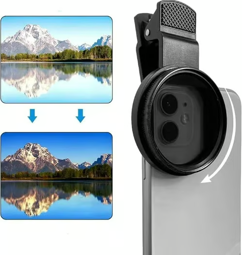 Samurai lente de cámara de smartphone, filtro polarizador circular