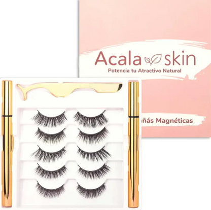 Pestañas magnéticas con delineador 5 pares