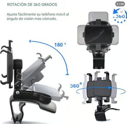 Carplus I Soporte de teléfono giratorio de 360 grados para el tablero del automóvil