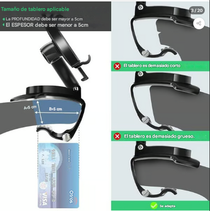 Carplus I Soporte de teléfono giratorio de 360 grados para el tablero del automóvil