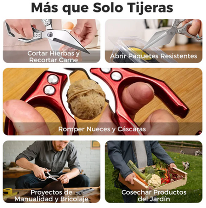 Tijeras de cocina de acero inoxidable para huesos de pollo, pescado