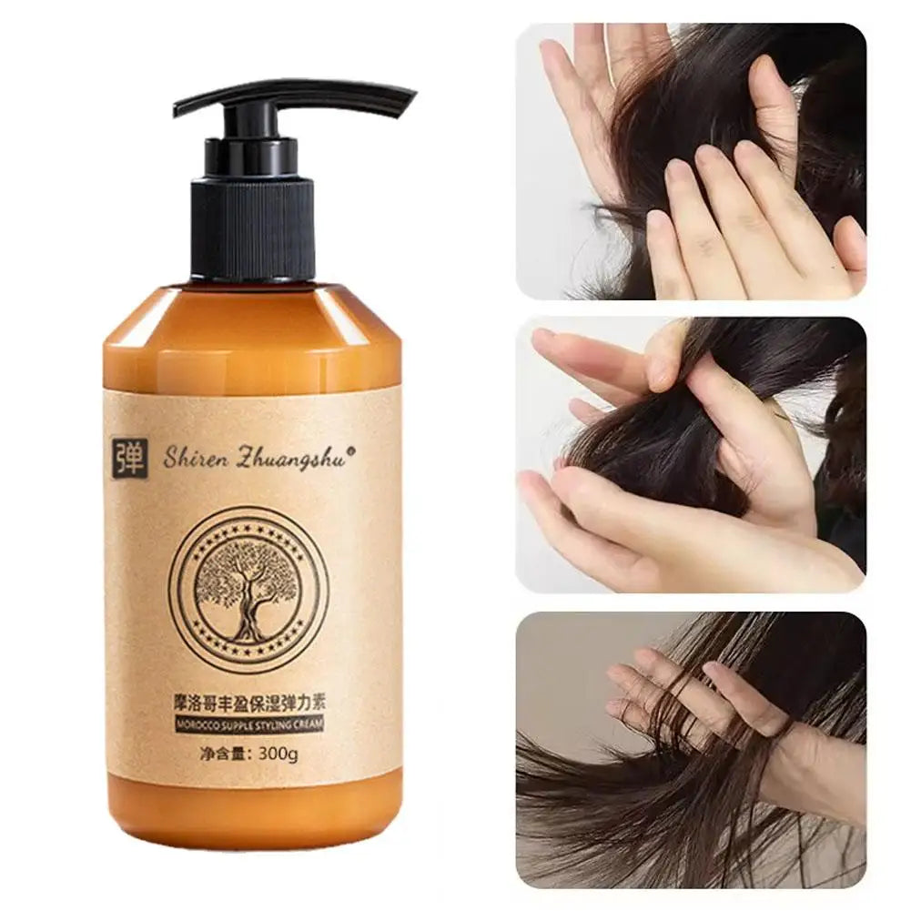 Acondicionador de peinado y elastificante de larga duración para cabellos rizados