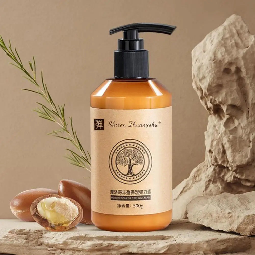 Acondicionador de peinado y elastificante de larga duración para cabellos rizados