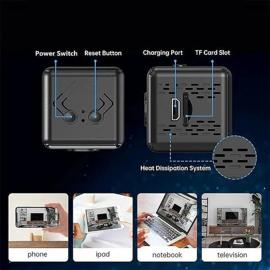 Spiahogar - Mini Cámara Espía 4K Ultra HD™