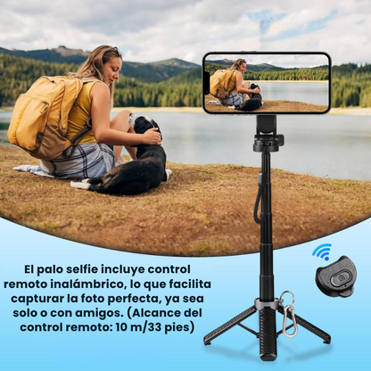 Palo de selfie 4 en 1 rotación 360° magnético