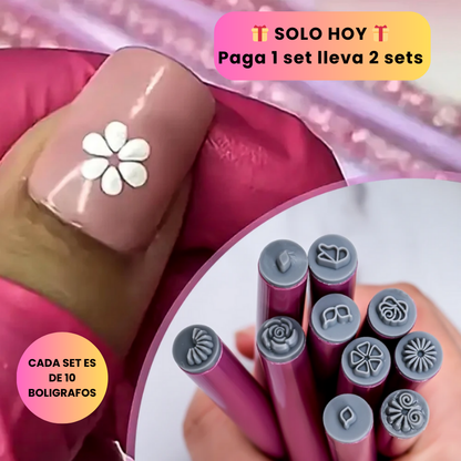 🎁PAGA 1 LLEVA 2 SETS🎁 - Bolígrafos para uñas