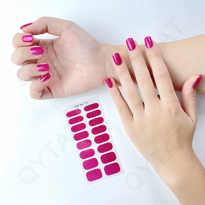 Nail uñas de Gel semicuradas, adhesivos de cobertura completa para lámpara UV  (PACK DE 10)