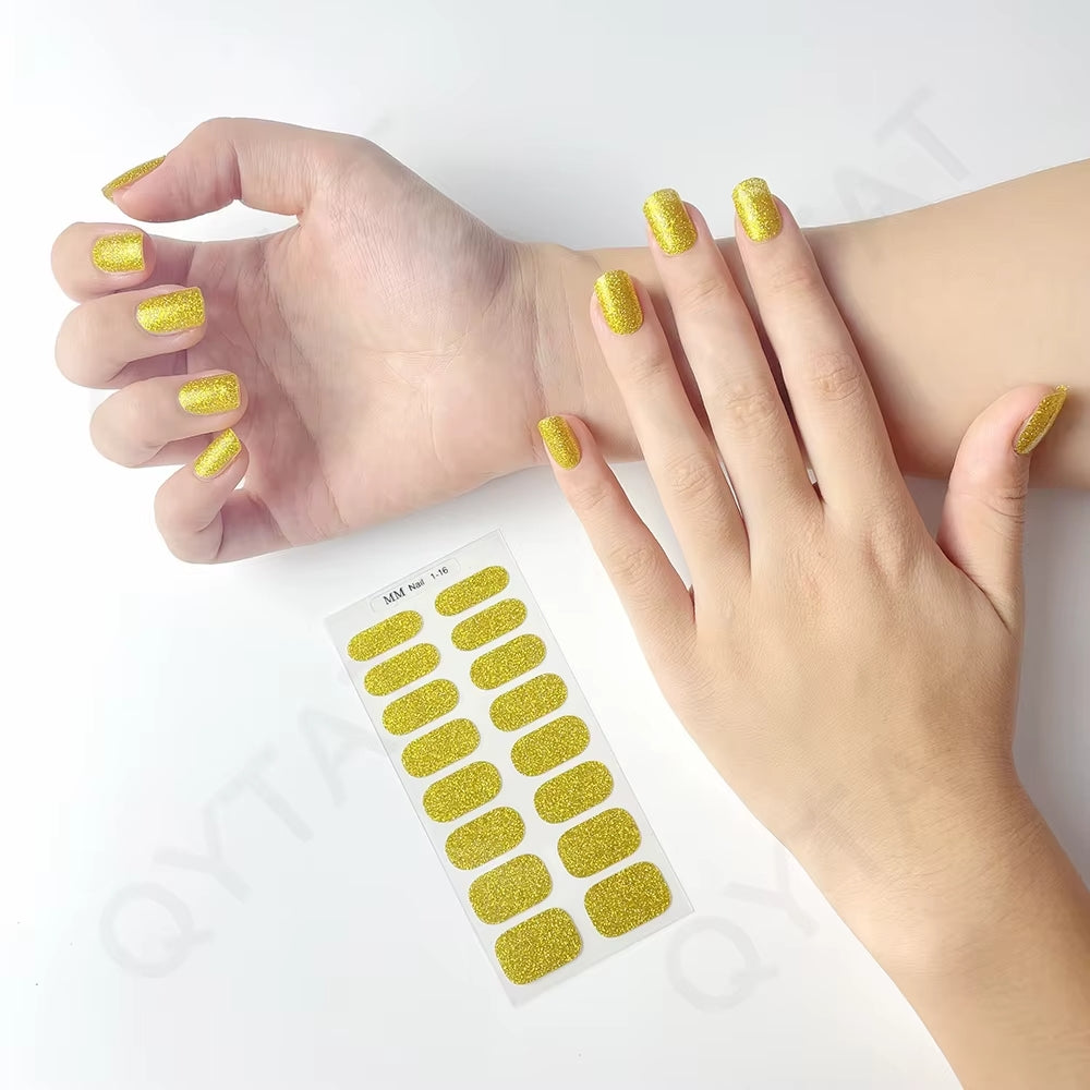 Nail uñas de Gel semicuradas, adhesivos de cobertura completa para lámpara UV  (PACK DE 10)