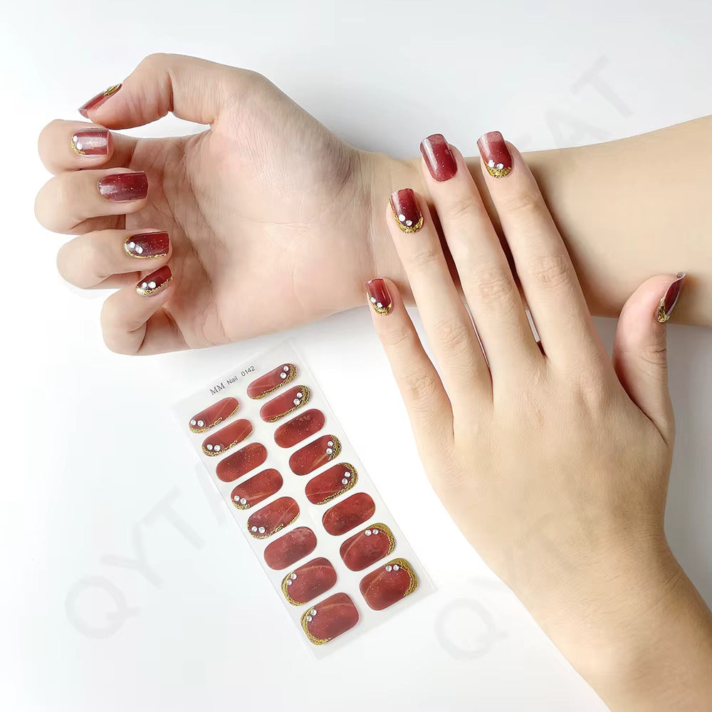 Nail uñas de Gel semicuradas, adhesivos de cobertura completa para lámpara UV  (PACK DE 10)