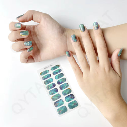 Nail uñas de Gel semicuradas, adhesivos de cobertura completa para lámpara UV  (PACK DE 10)