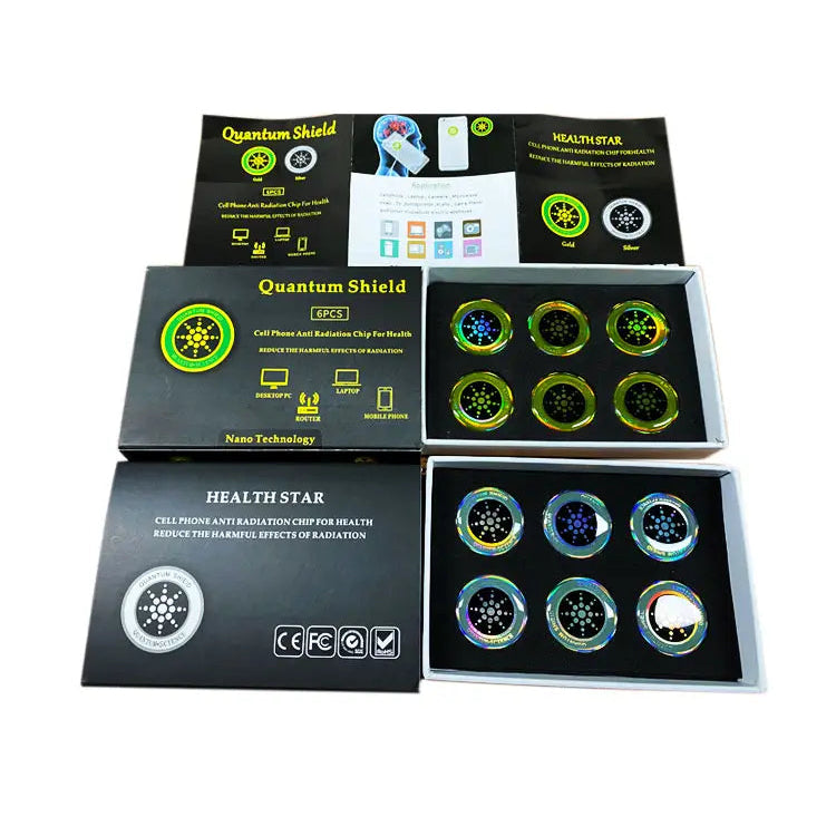 RadiationProtector™ - Juego de 6 sticker de protección contra la radiación de los celulares y dispositivos