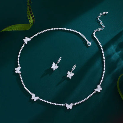 Collar Jardín de Mariposas + Pendientes + caja