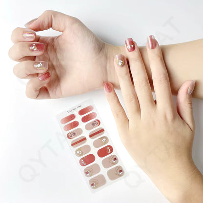 Nail uñas de Gel semicuradas, adhesivos de cobertura completa para lámpara UV  (PACK DE 10)