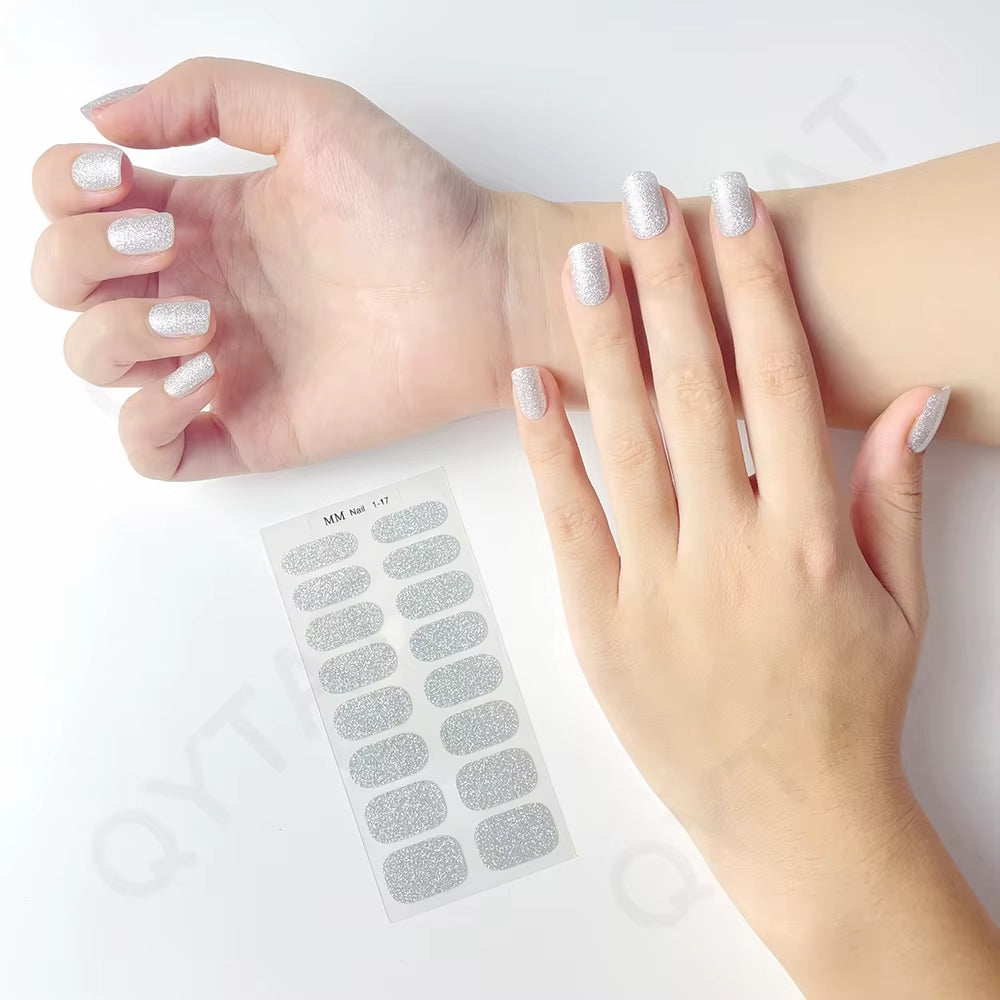 Nail uñas de Gel semicuradas, adhesivos de cobertura completa para lámpara UV  (PACK DE 10)