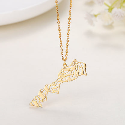 Collar mapa de marruecos