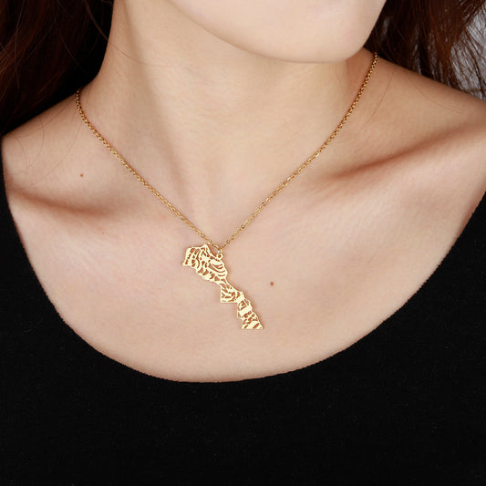 Collar mapa de marruecos
