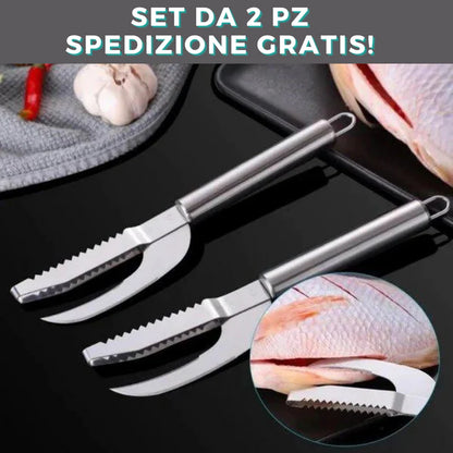 FISH SCALER PRO Descamador 3 en 1  Abrir barriga /descamar /quitar intestinos