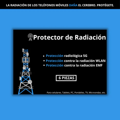 RadiationProtector™ - Juego de 6 sticker de protección contra la radiación de los celulares y dispositivos