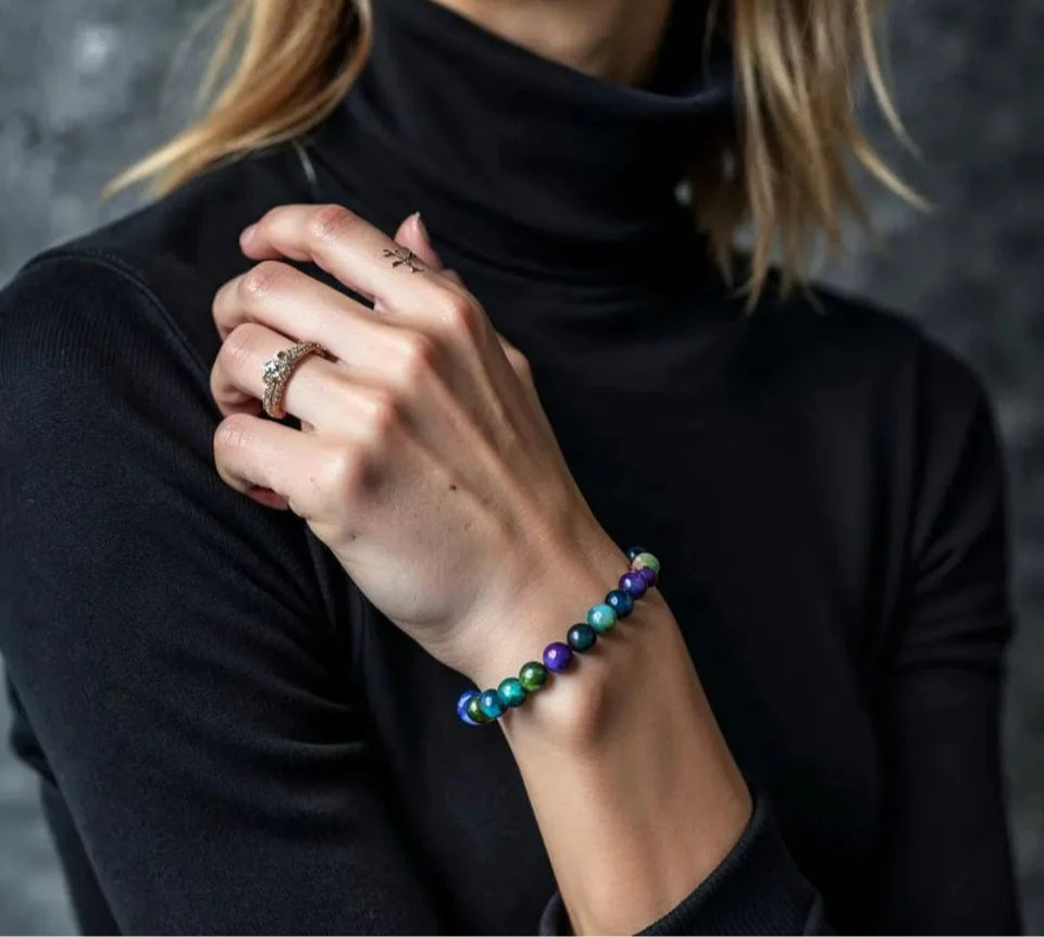 Nebula Pulsera Ojo de Tigre Multicolor - Maravilla, Intuición, Concentración