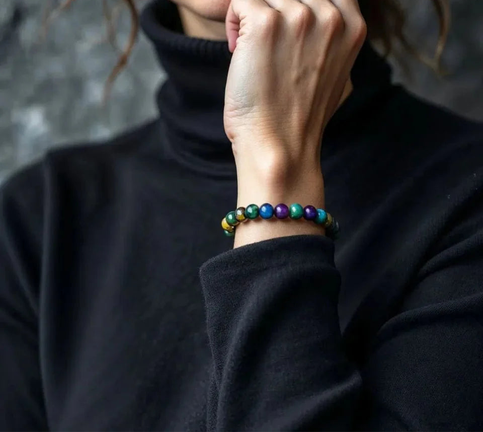 Nebula Pulsera Ojo de Tigre Multicolor - Maravilla, Intuición, Concentración