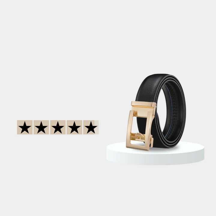 Cinturón de piel automático Easy-Click más caja de regalo