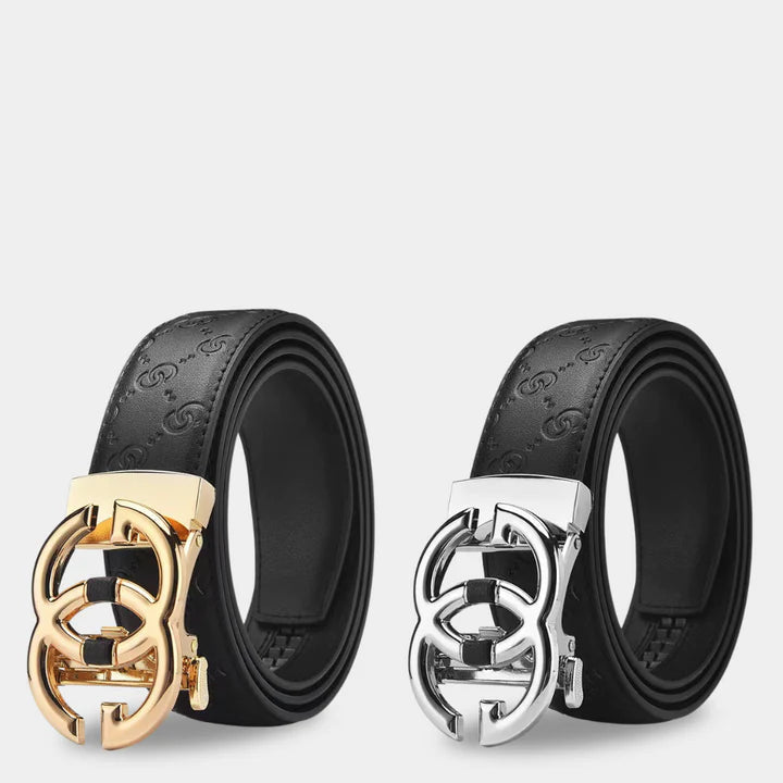 Cinturón de piel automático Easy-Click más caja de regalo