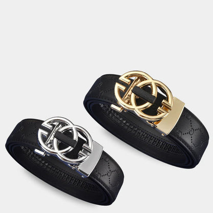 Cinturón de piel automático Easy-Click más caja de regalo