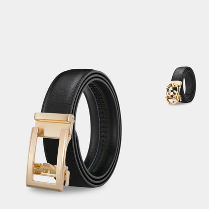 Cinturón de piel automático Easy-Click más caja de regalo