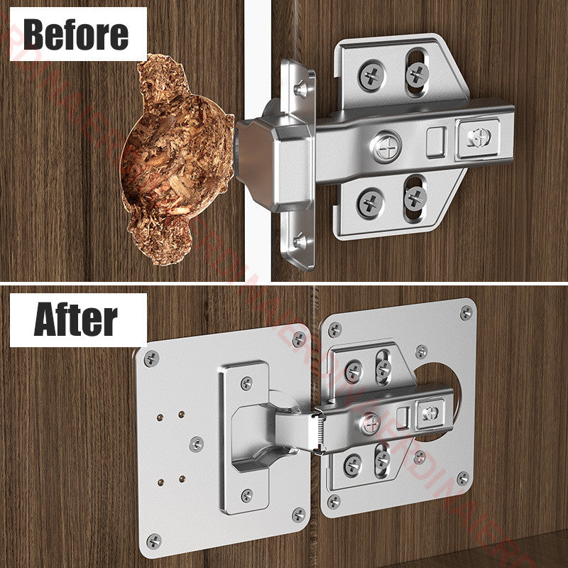 Placas de reparación de bisagra resistente para gabinetes (2 placas)