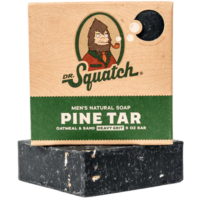Dr squatch barra de jabón natural que limpia profundamente sin resecar.
