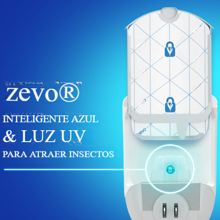 Trampa para insectos voladores, trampa para moscas (1 base enchufable + 1 cartucho)