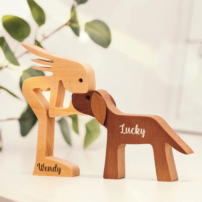 Figura de madera personalizada - Pasión canina