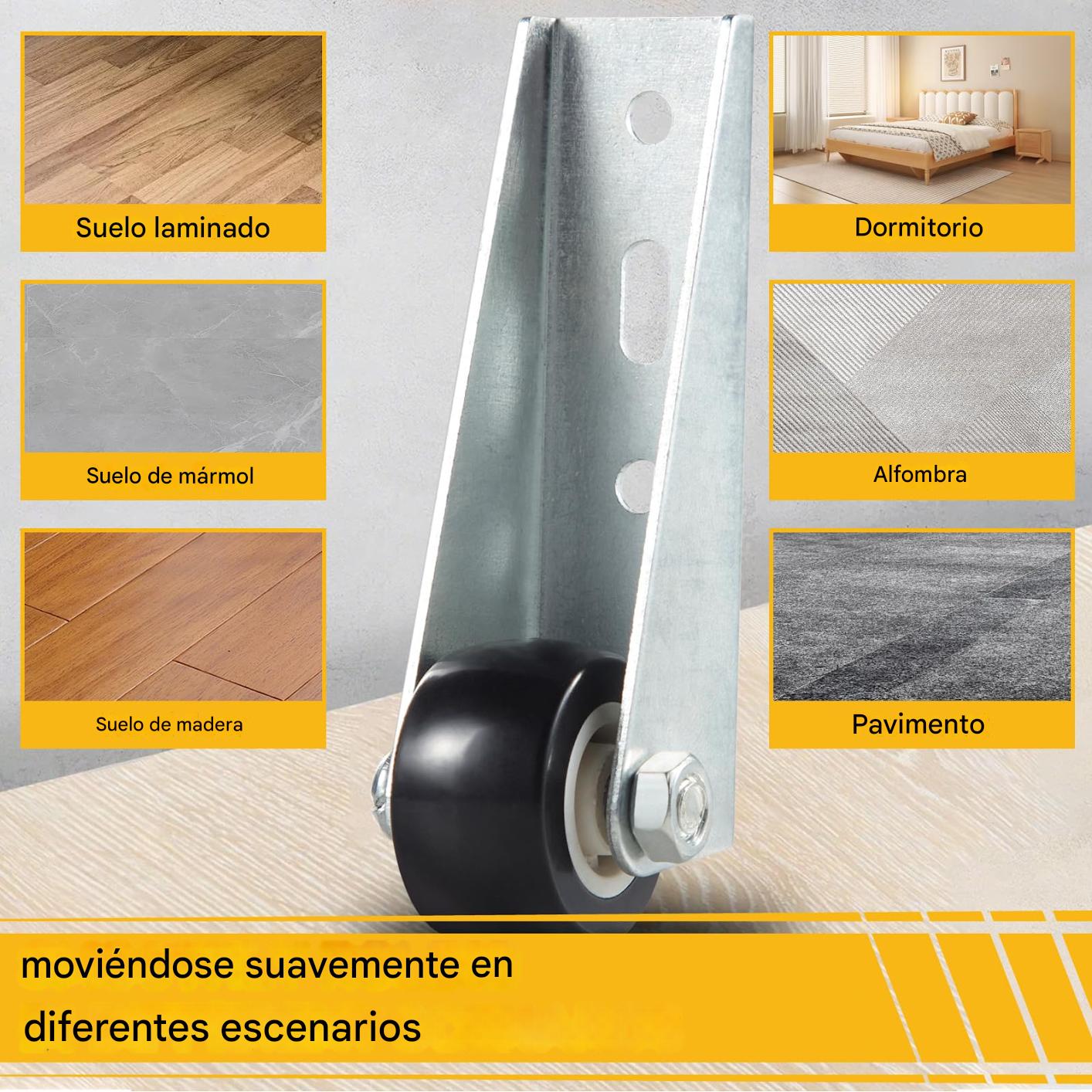 Ruedas laterales de perfil bajo para muebles