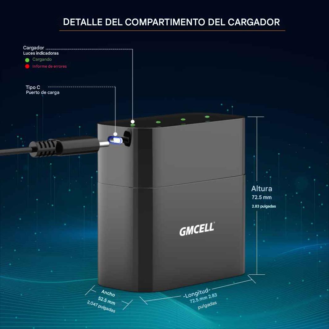 Cargador de batería AA y AAA para batería de NiMH y litio