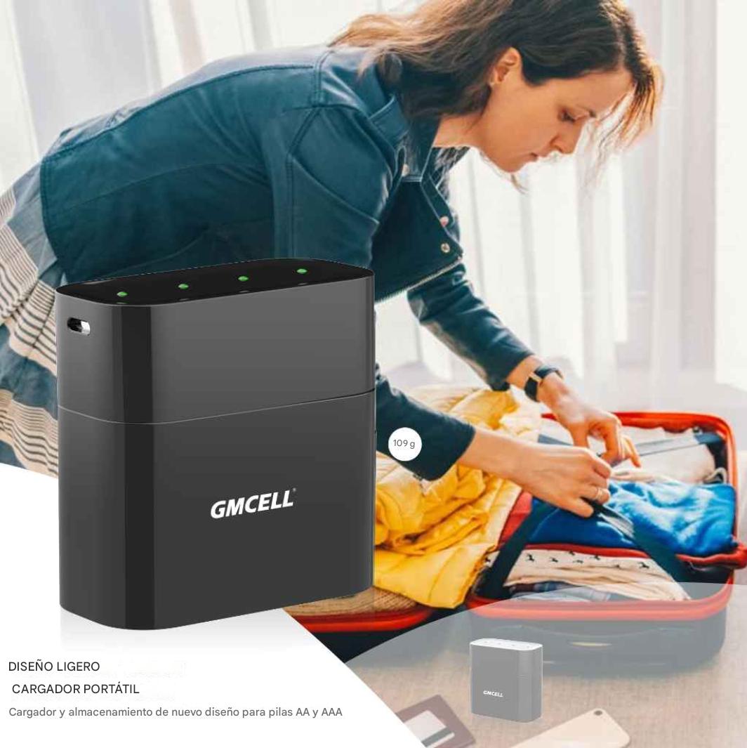 Cargador de batería AA y AAA para batería de NiMH y litio